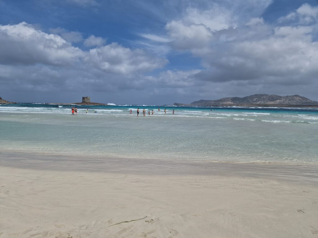 La Pelosa Beach Sardinia with turquoise sea